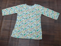 Autumn Foliage Multi-Color Multi-Leaf Print 3/4 Sleeve Round Neck Cotton Kurti Top | Miss Kapachi