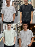 Men's Oversized Acid Wash T-Shirt DC-27615 in white, black, cream and grey acid wash colours sizes XL to 5XL