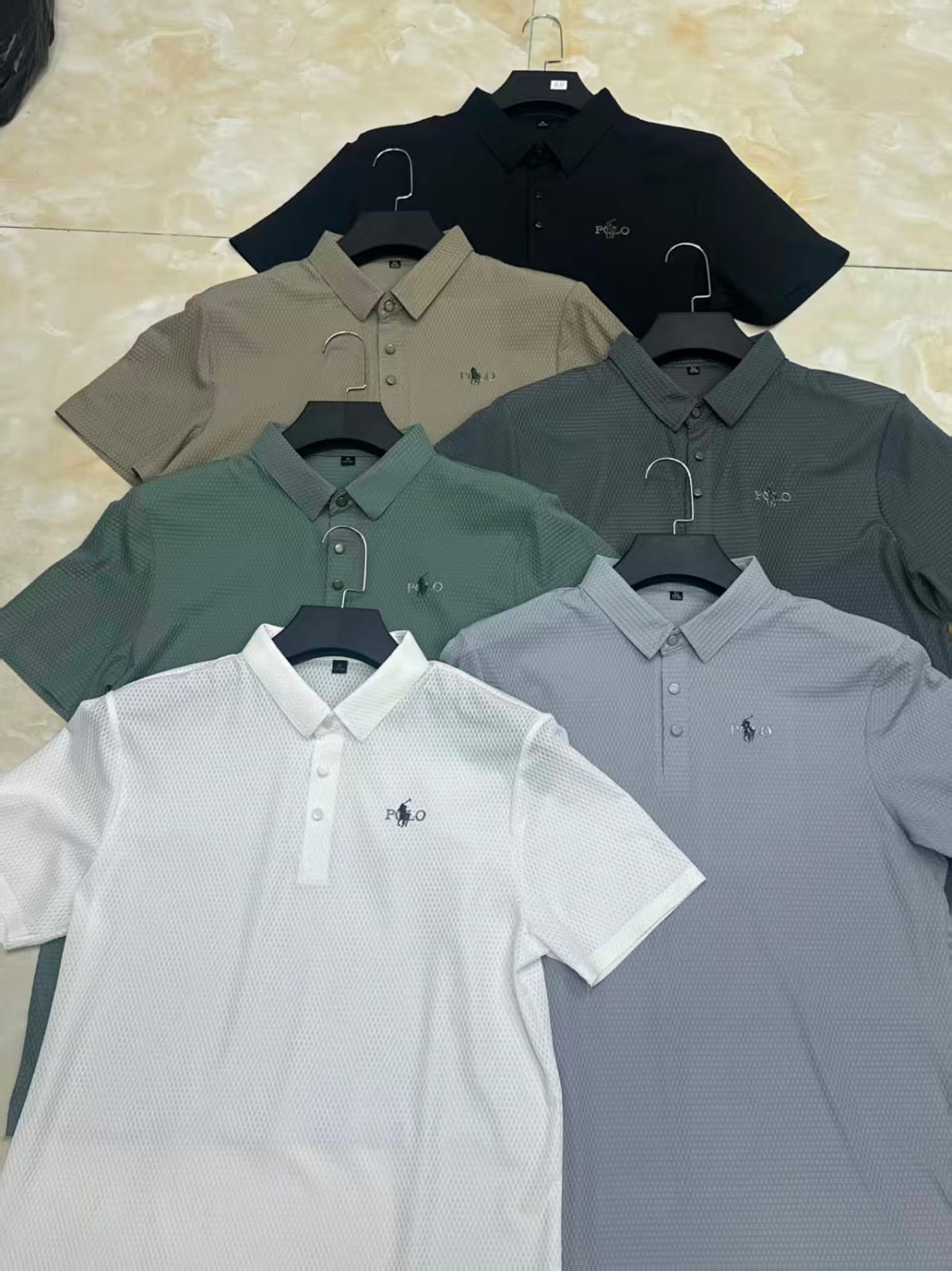 Men's Premium Diamond Texture Polo T-Shirt | 6 Colours | Style 858