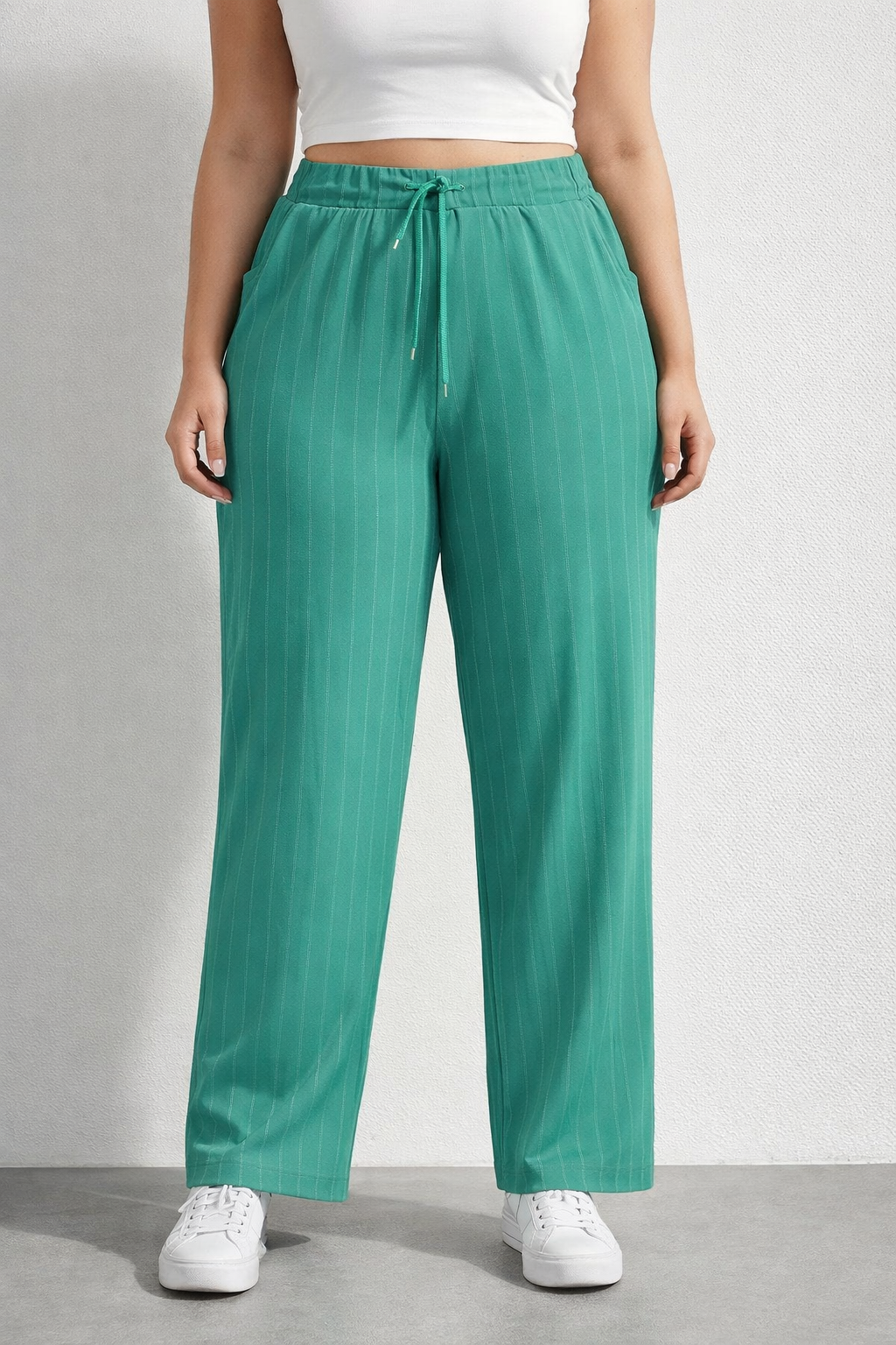 Valentino Knit Wide Leg Trousers for Women | Plus Size 3XL 4XL | Zero+1