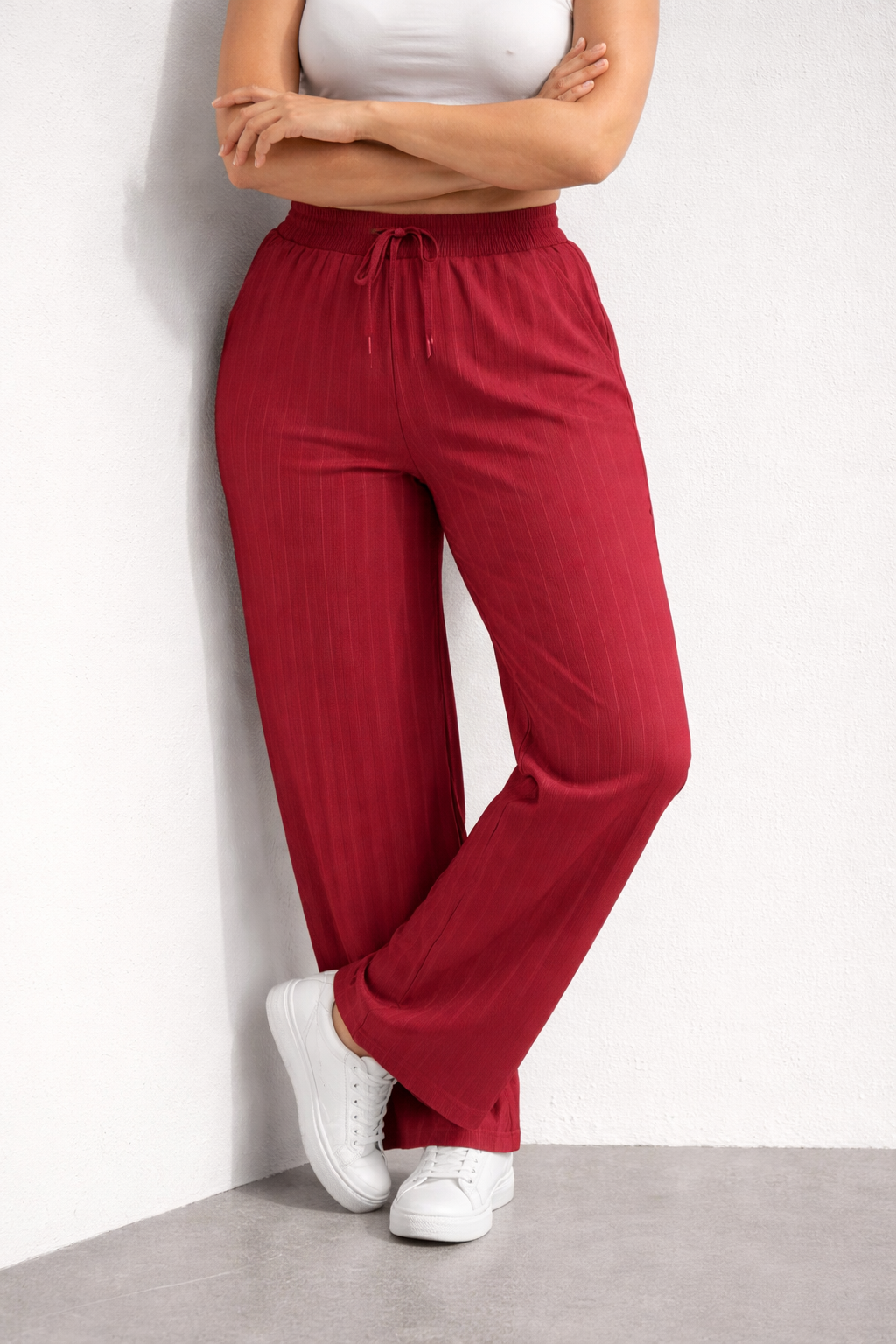 Valentino Knit Wide Leg Trousers for Women | Plus Size 3XL 4XL | Zero+1