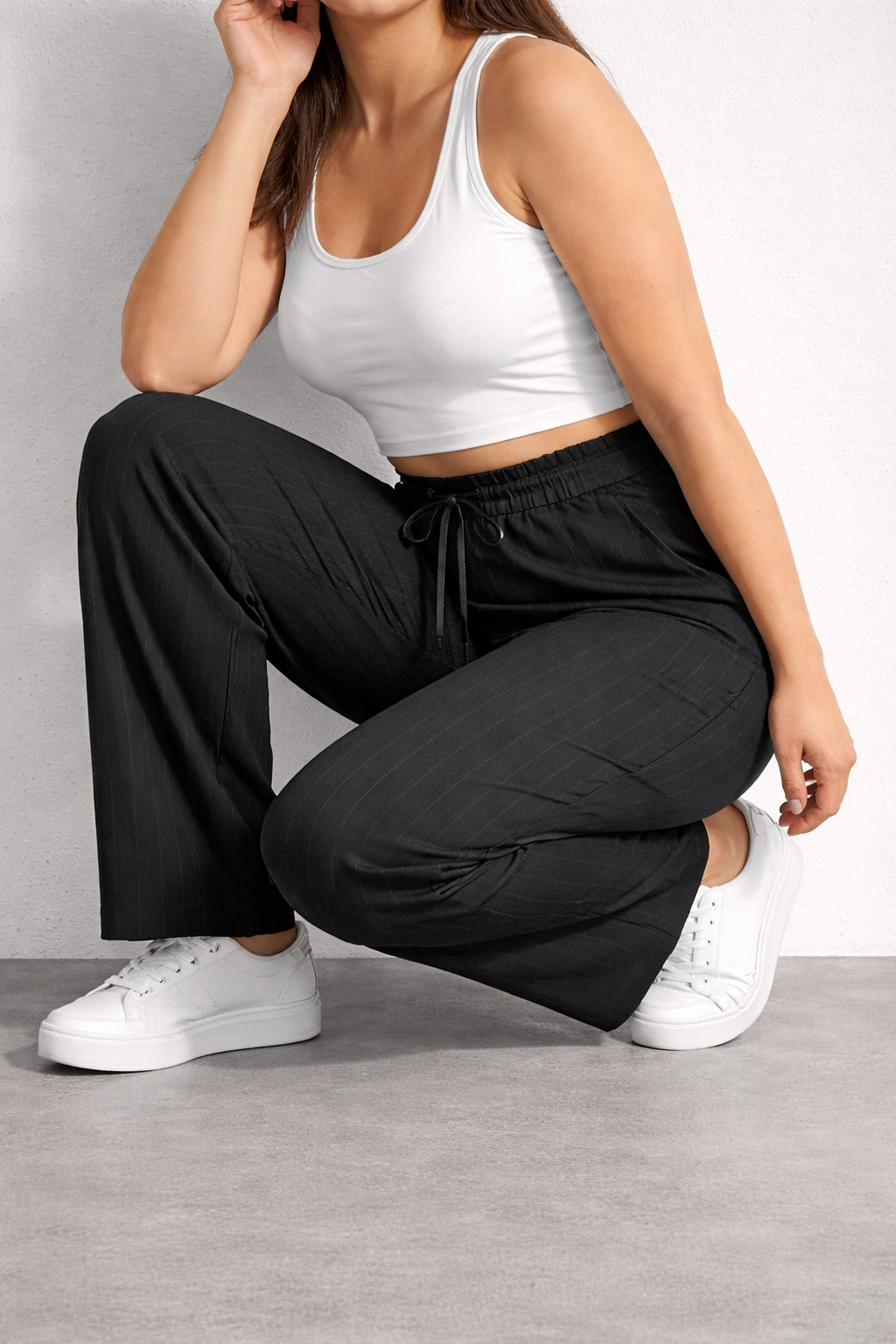 Valentino Knit Wide Leg Trousers for Women | Plus Size 3XL 4XL | Zero+1