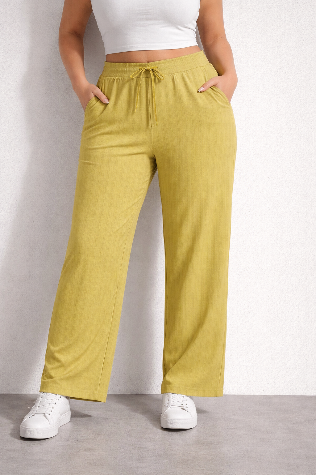Valentino Knit Wide Leg Trousers for Women | Plus Size 3XL 4XL | Zero+1