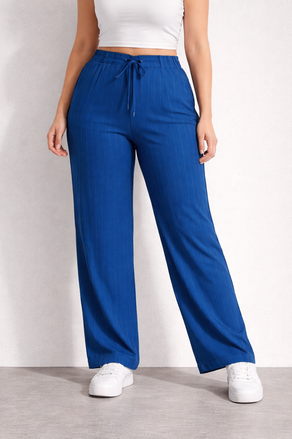 Valentino Knit Wide Leg Trousers for Women | Plus Size 3XL 4XL | Zero+1