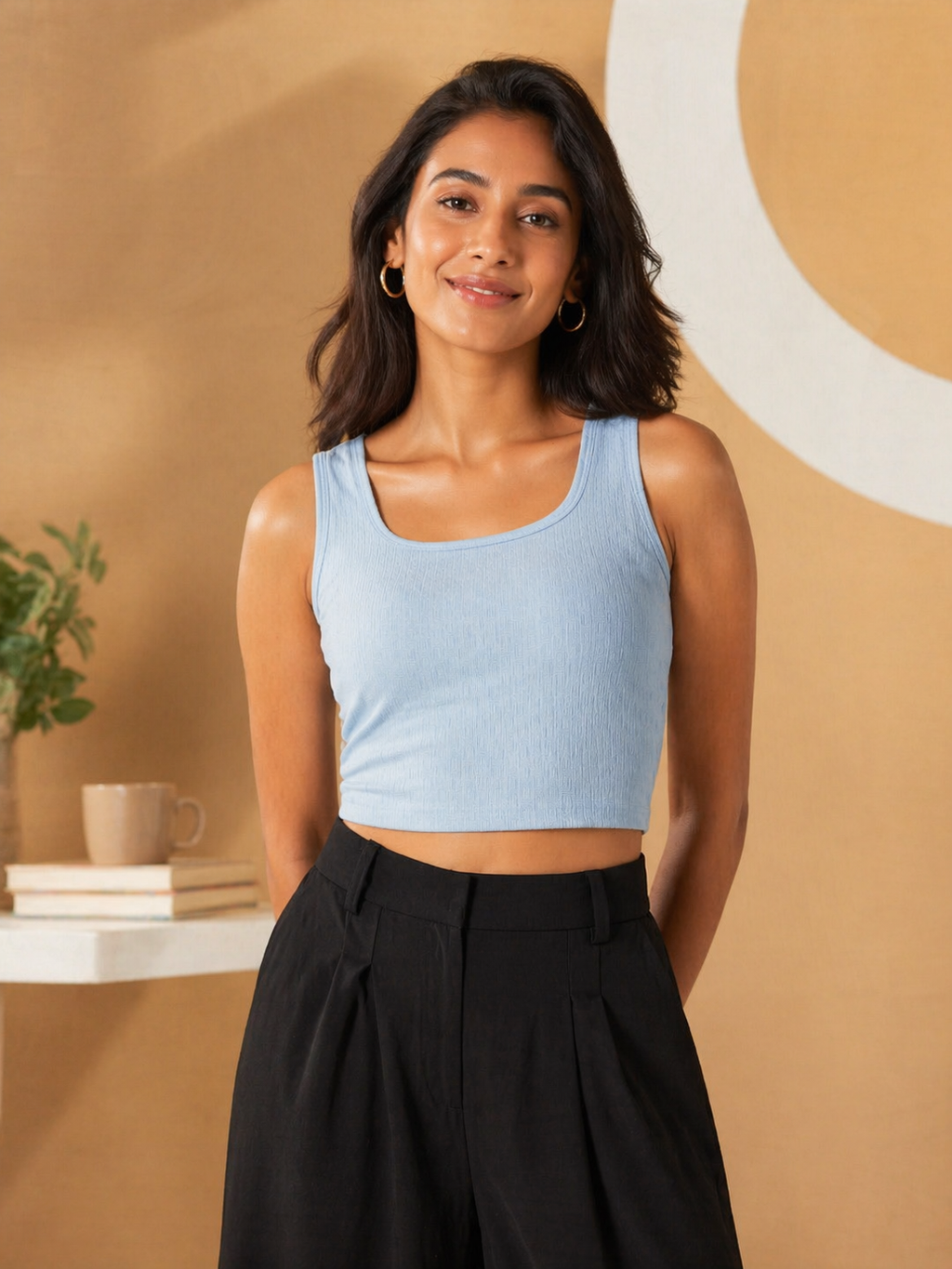 Square Neck Crop Top | Brazil Knit | Free Size | Miss Kapachi