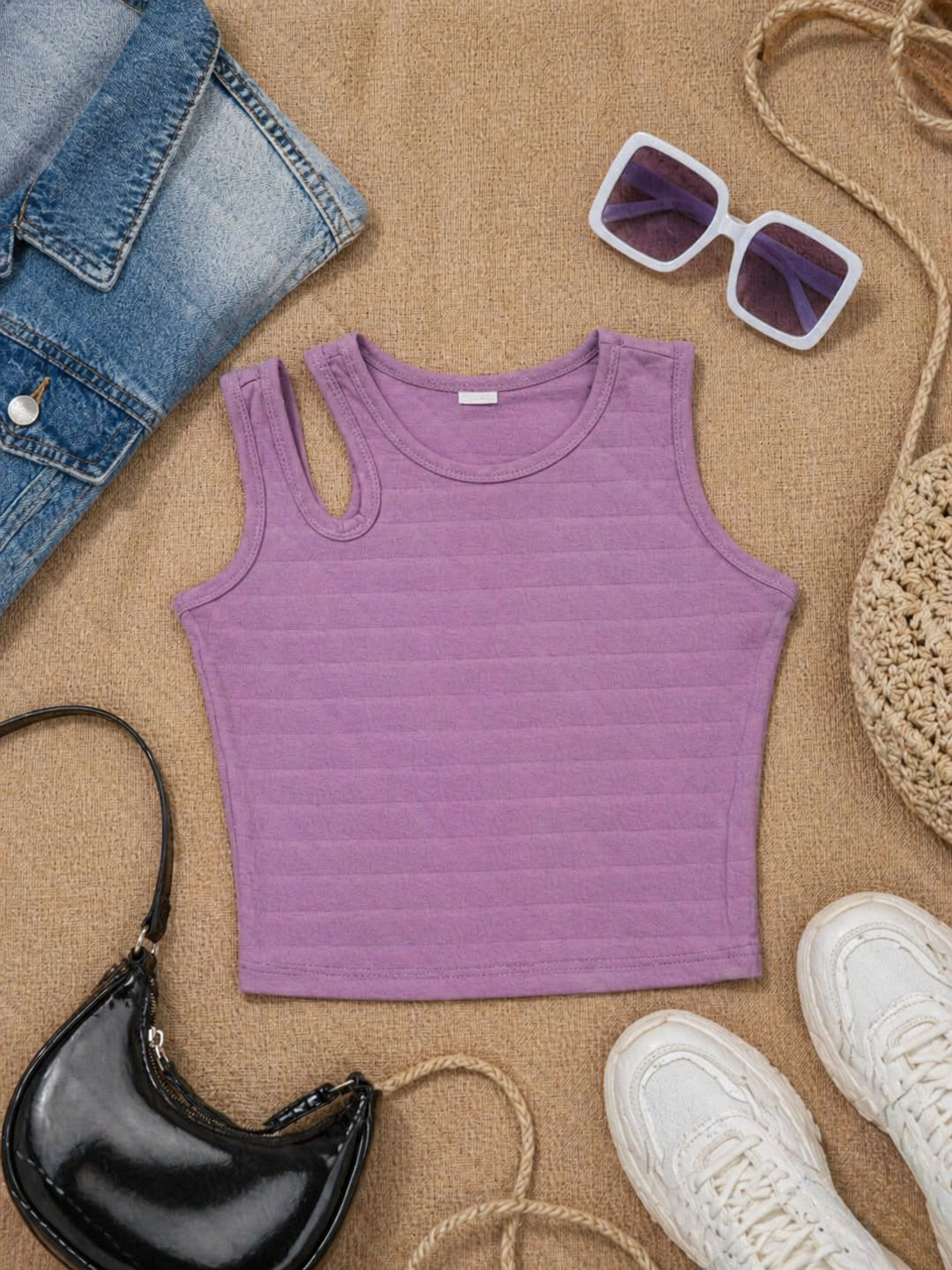 Cut-Out Crop Top | Valentino Knit | Free Size | 935-MS