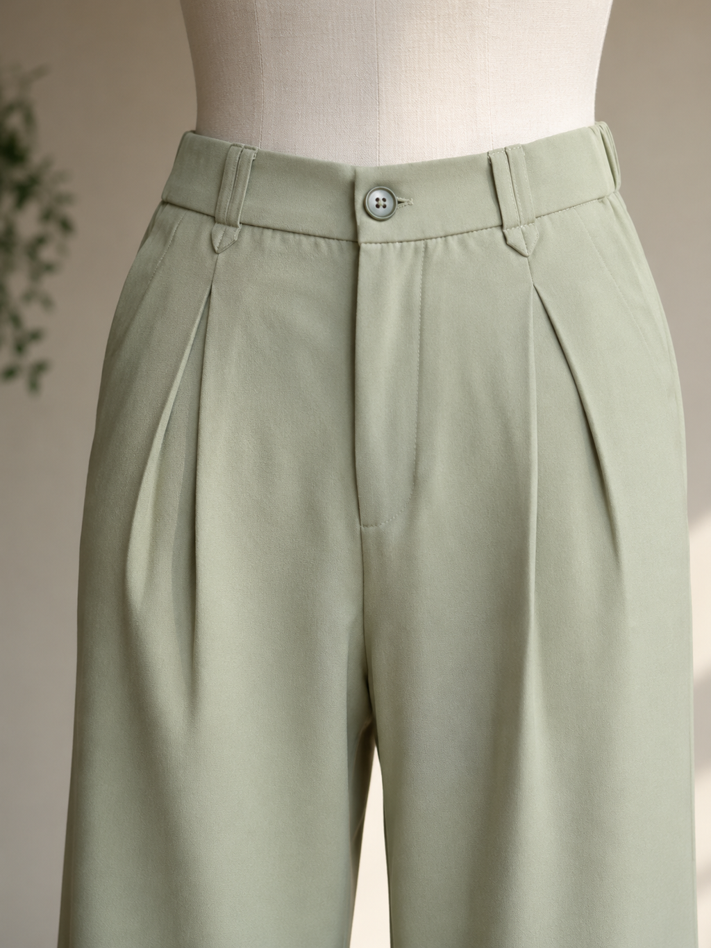 Women's High-Waist Pleated Wide-Leg Trousers | Miss Kapachi