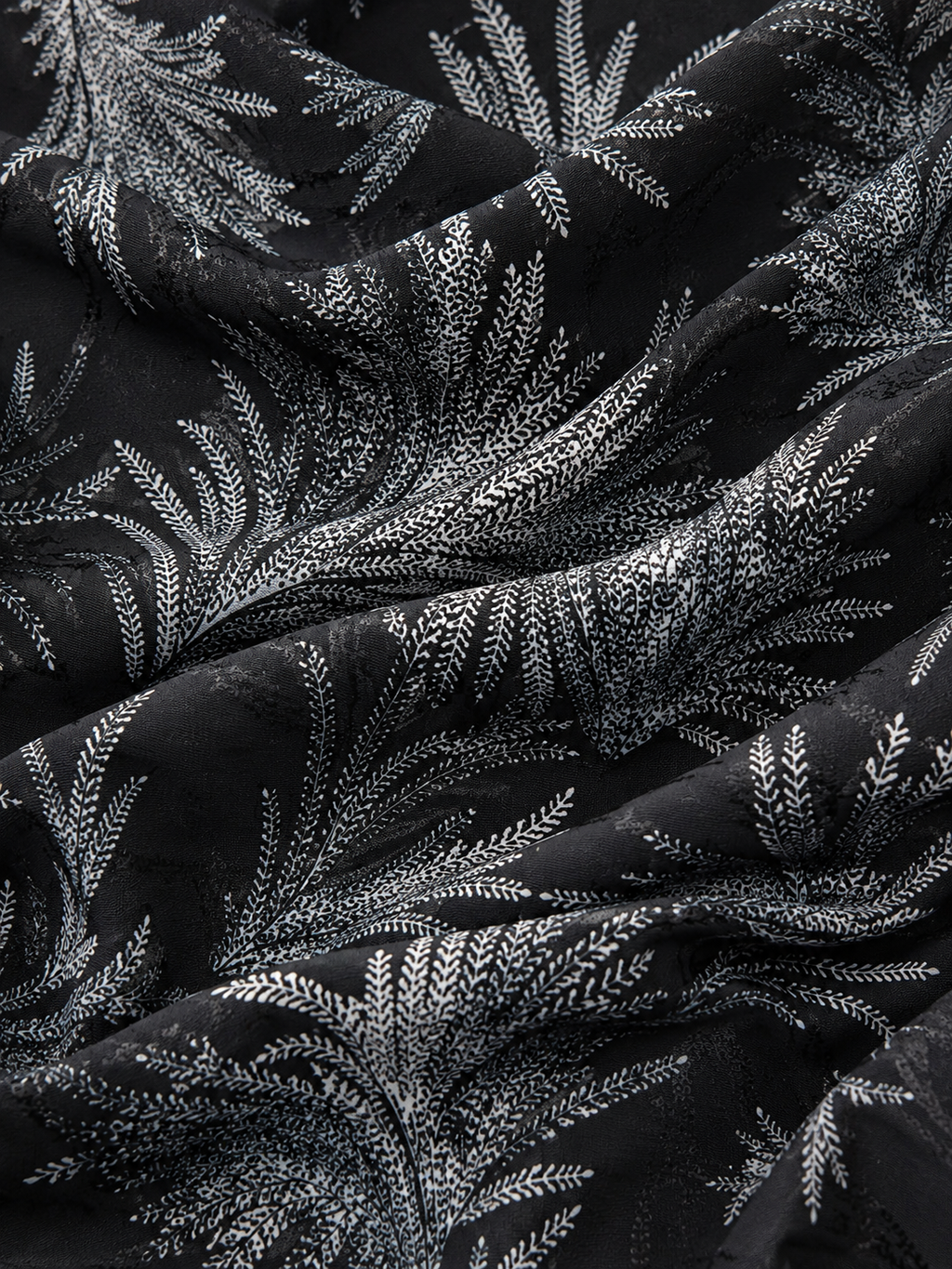 Tropical Leaf Print Fit & Flare Midi Dress | Tie-Up Sleeves | Round Neck | Miss Kapachi