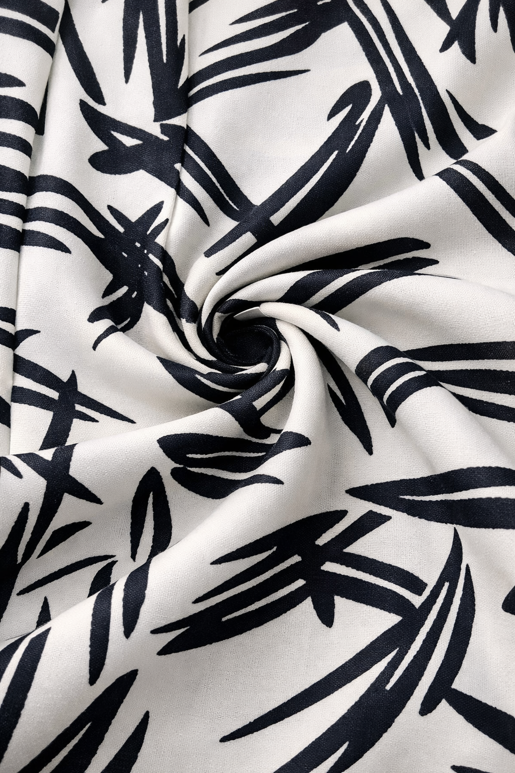 Abstract Brushstroke Print Gathered Neck Top | 3/4 Sleeve Flowy Women's Top | Miss Kapachi