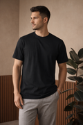 Men's Solid Crew Neck T-Shirt | Lemon8