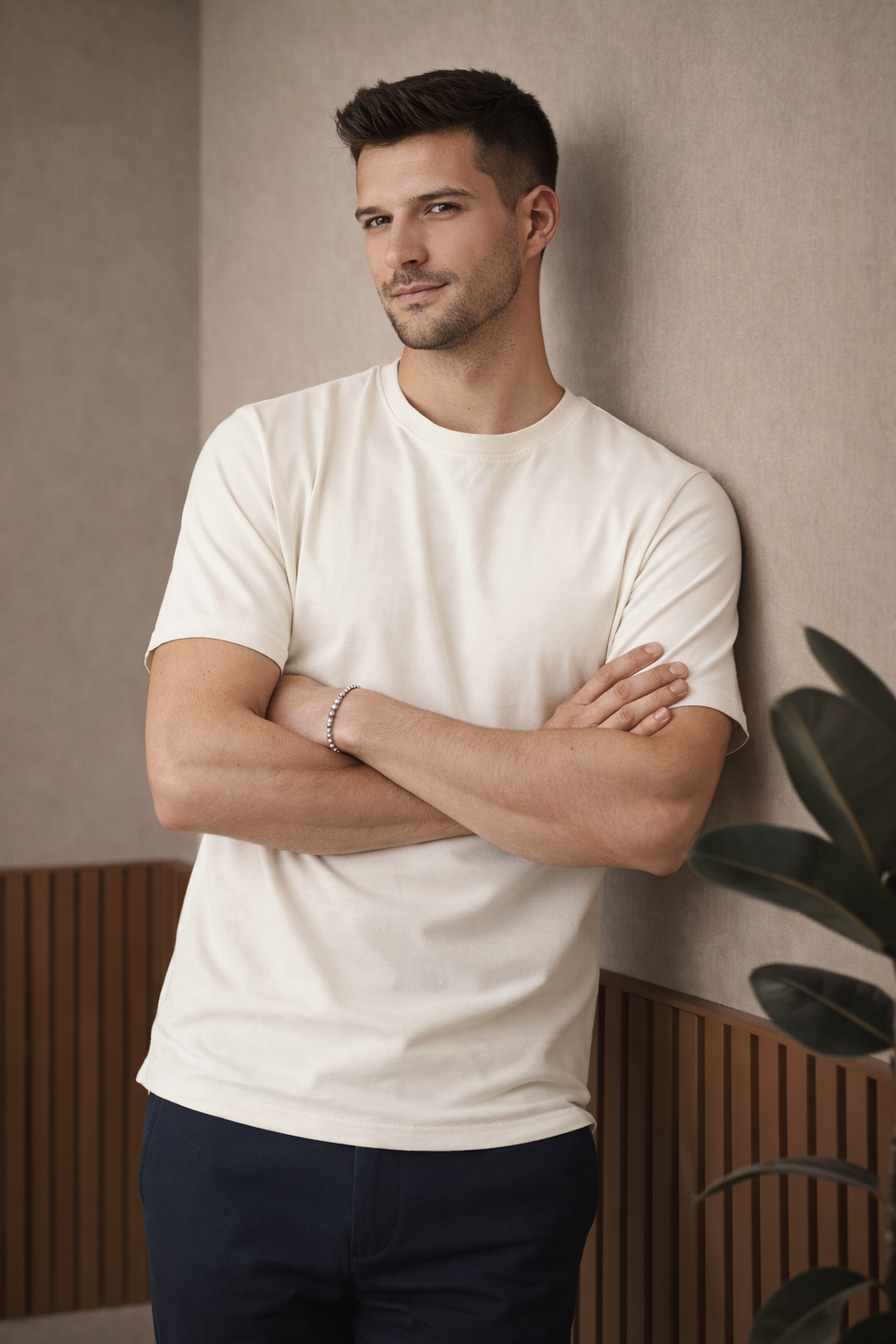 Men's Solid Crew Neck T-Shirt | Lemon8