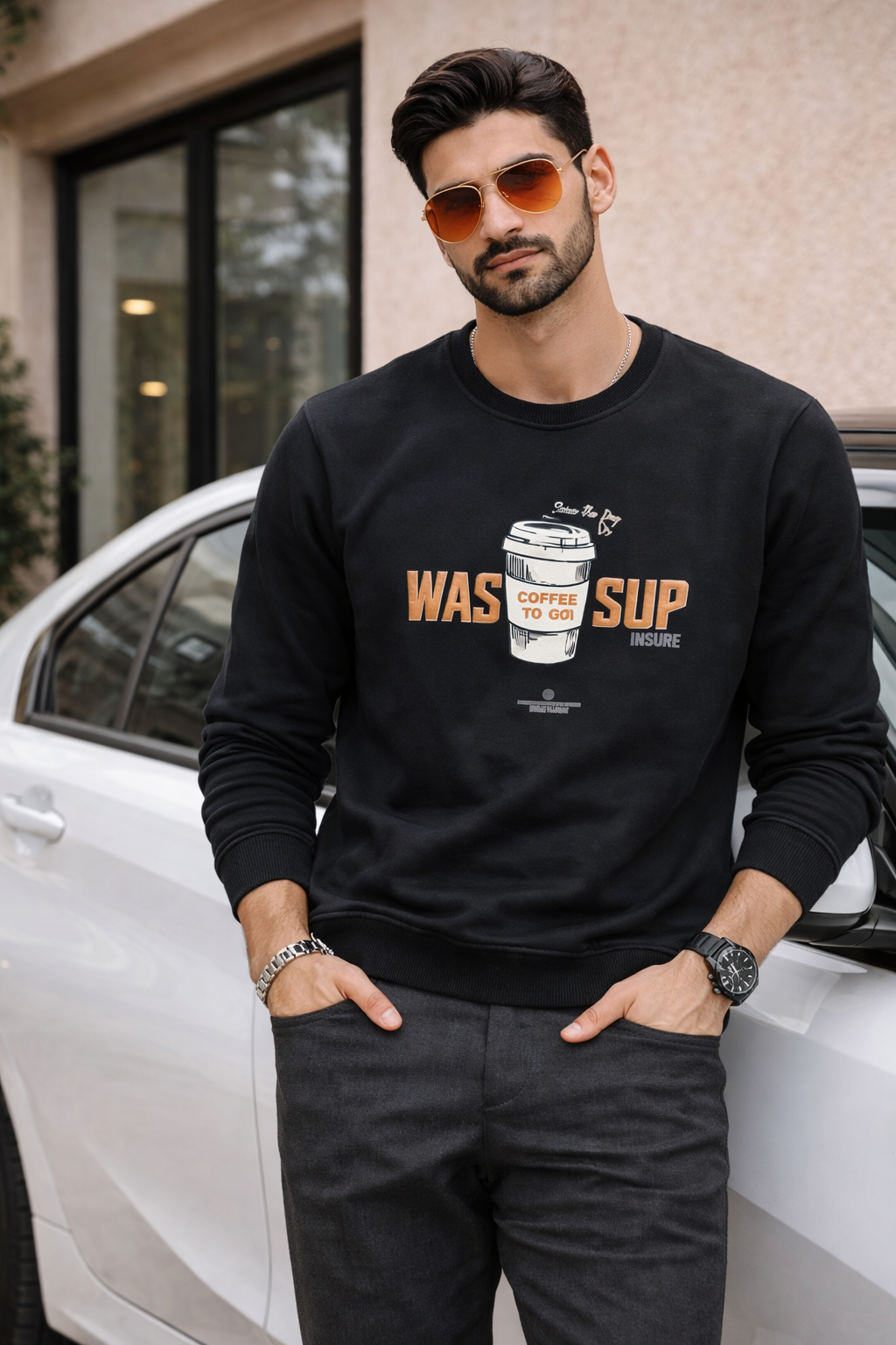Wassup Coffee Graphic Full Sleeve T-Shirt | Lemon8