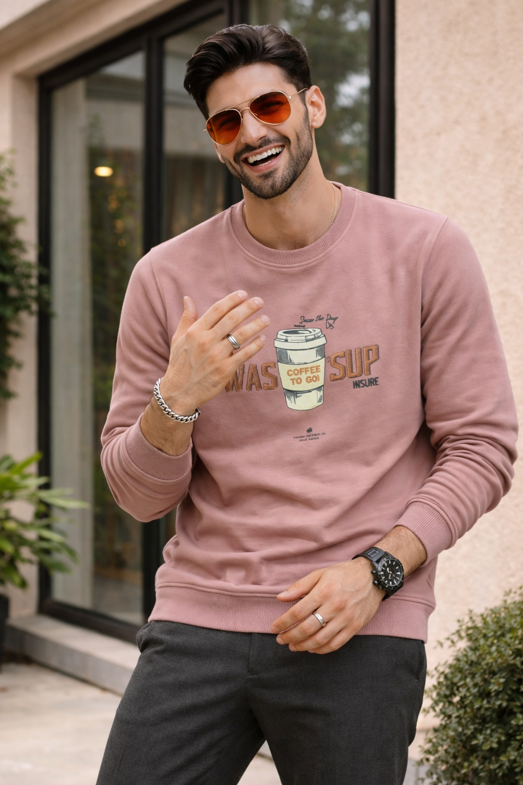 Wassup Coffee Graphic Full Sleeve T-Shirt | Lemon8