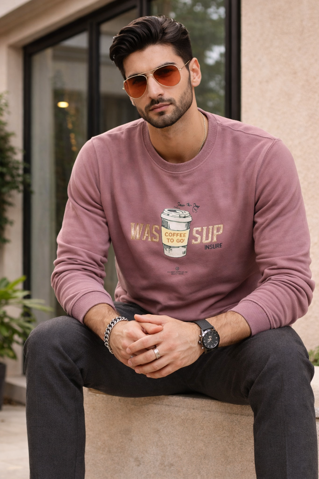 Wassup Coffee Graphic Full Sleeve T-Shirt | Lemon8