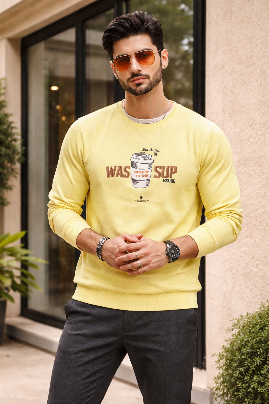 Wassup Coffee Graphic Full Sleeve T-Shirt | Lemon8