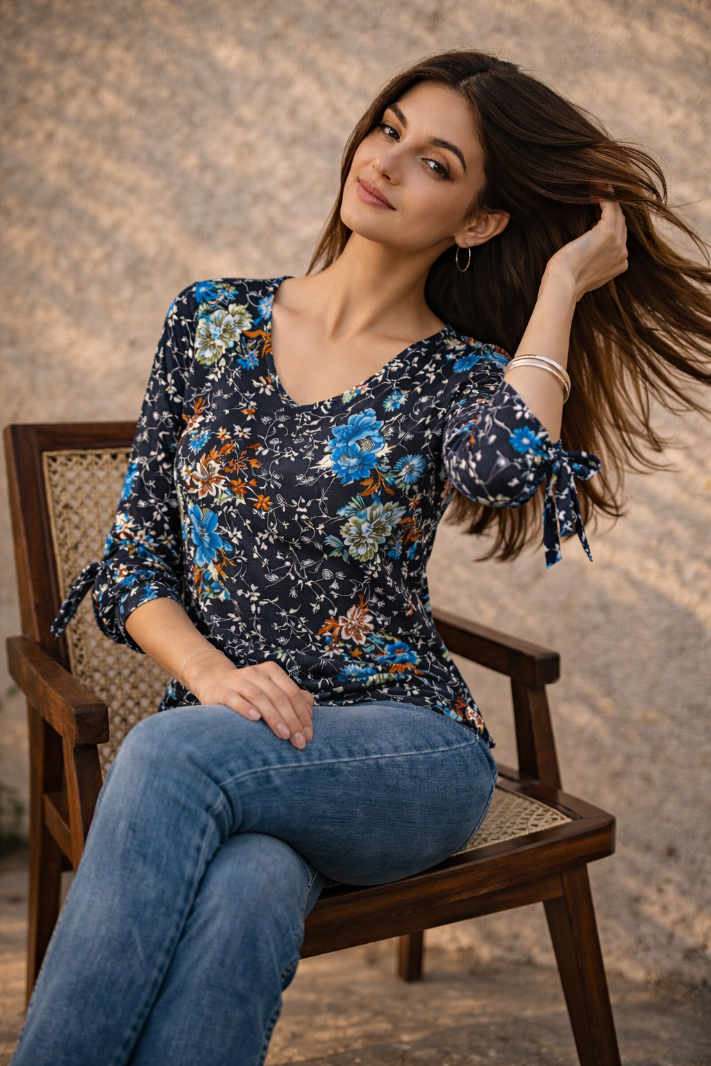 Floral Print Top | Imported Modal | Sizes L-XL-XXL | Miss Kapachi