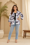 Tie-Dye Print Open-Front Shrug for Women | Miss Kapachi