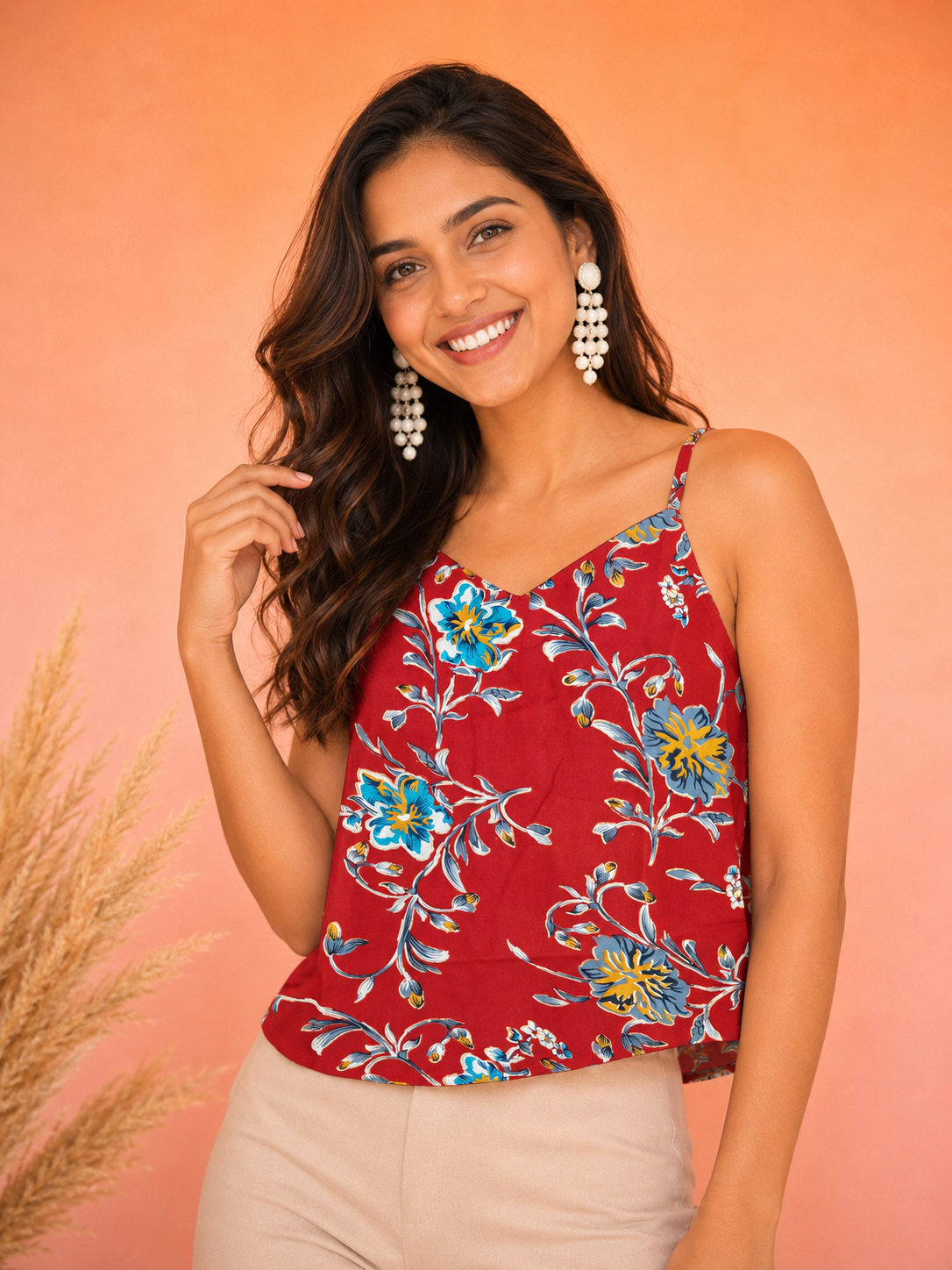 Floral Print Cami Top | Reyone Cotton | Free Size | Miss Kapachi