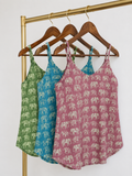 Elephant Print Cami Top | 100% Cotton | Free Size | Miss Kapachi