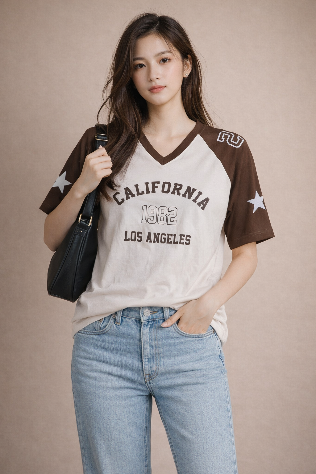 Women's Varsity Raglan T-Shirt | California 1982 Graphic Print