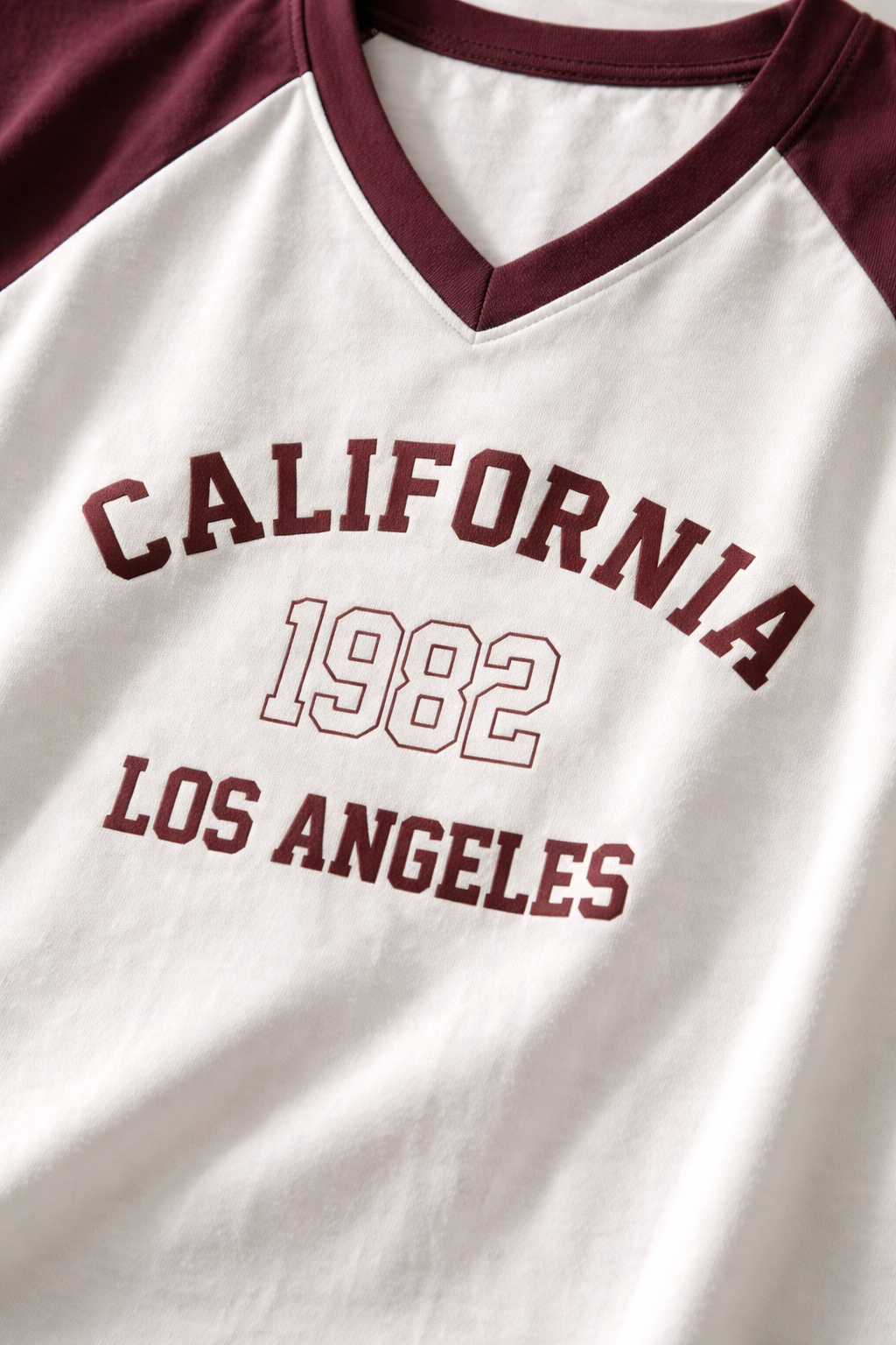 Women's Varsity Raglan T-Shirt | California 1982 Graphic Print