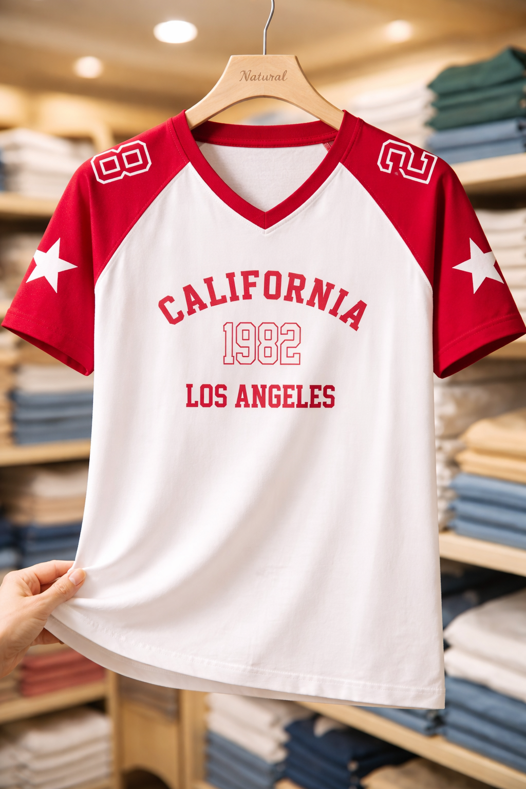 Women's Varsity Raglan T-Shirt | California 1982 Graphic Print