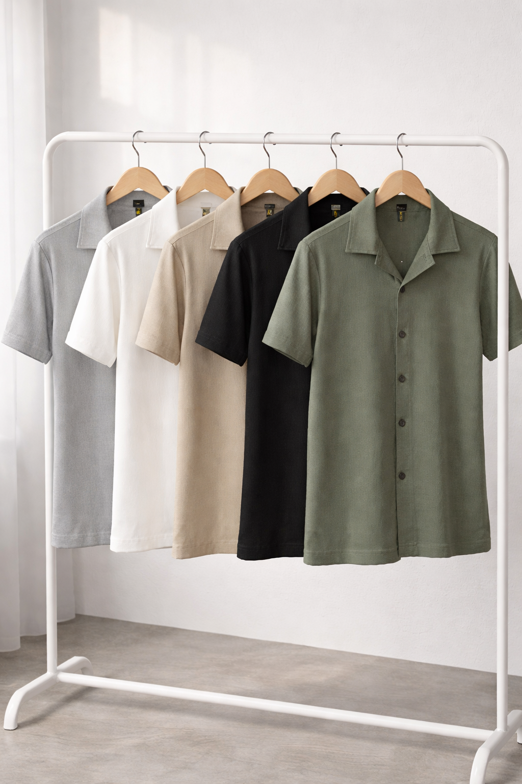 Men's Knit Cuban Collar Shirt | Lemon8