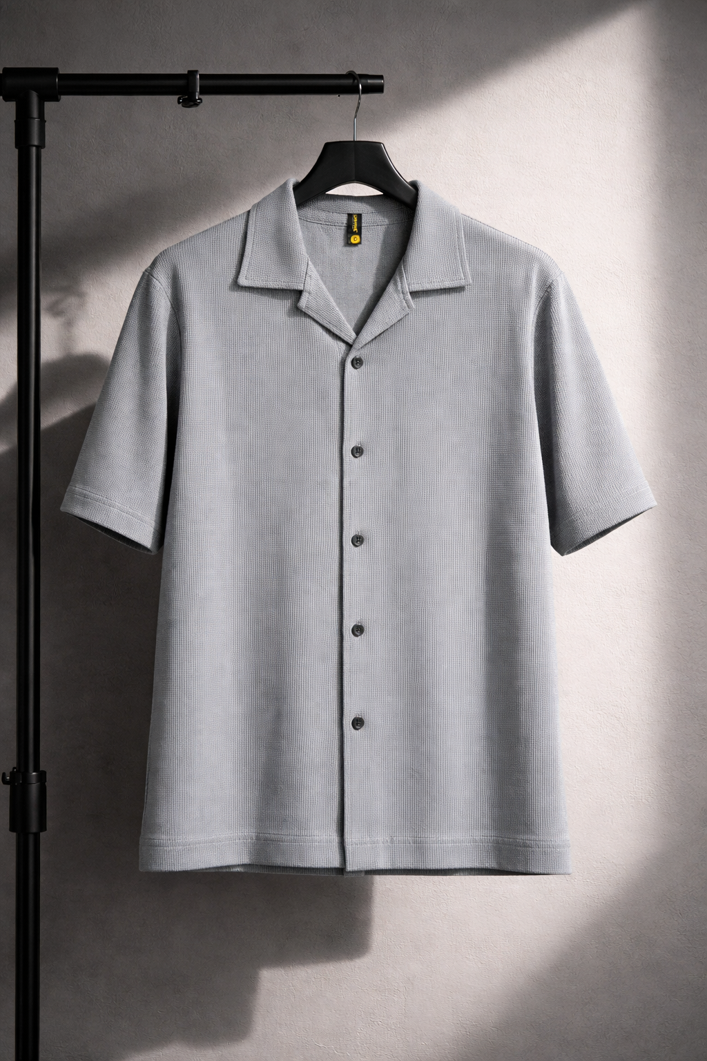Men's Knit Cuban Collar Shirt | Lemon8