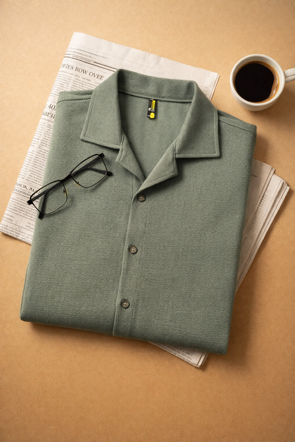 Men's Knit Cuban Collar Shirt | Lemon8