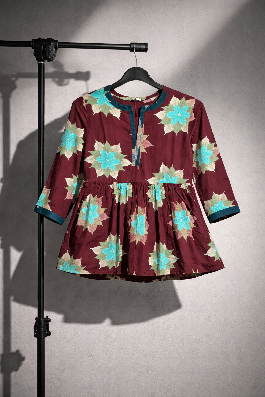 Floral Peplum Cotton Top | Kapachi