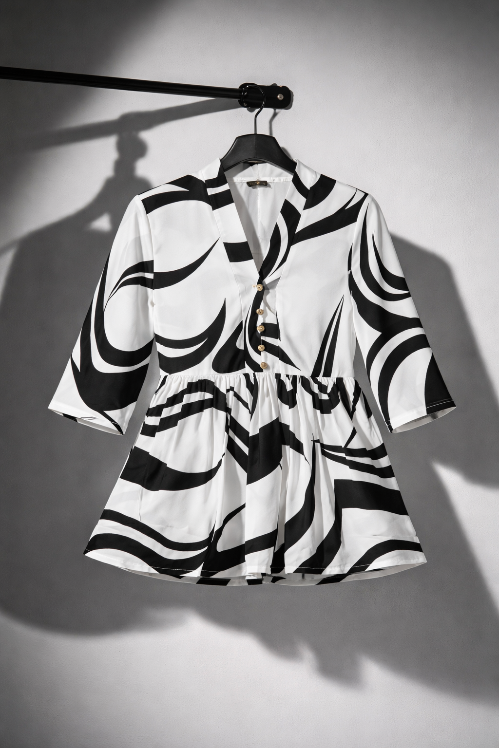 Abstract Swirl Peplum Top | Kapachi