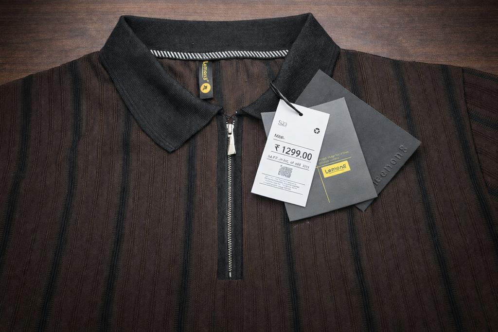 Striped Ribbed Zip Polo T-Shirt | Lemon8