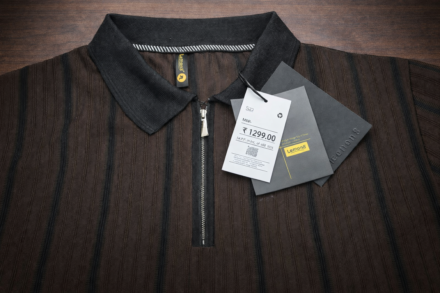 Striped Ribbed Zip Polo T-Shirt | Lemon8