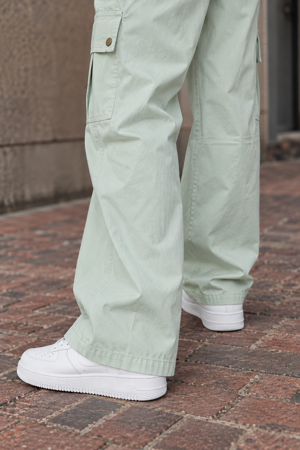 Women's Elastic Waist Wide-Leg Twill Cargo Pants |Miss Kapachi