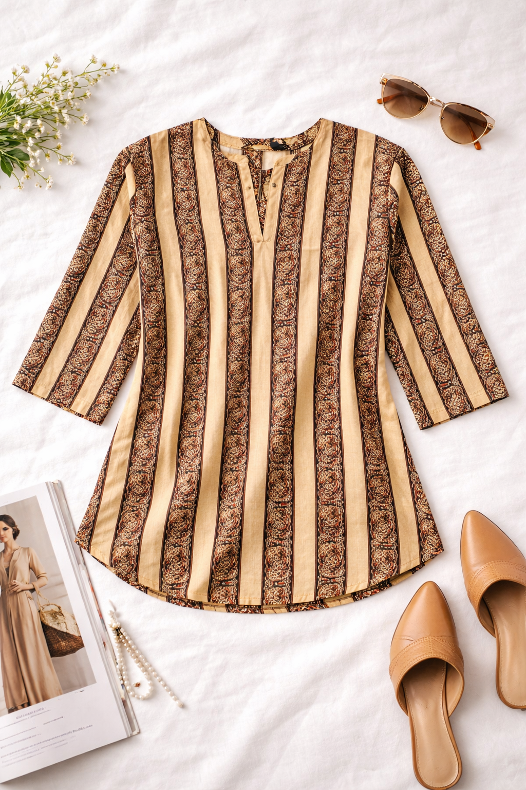 Kapachi Women's Cotton Print Short Kurti Top | L-XL-2XL | Miss Kapachi