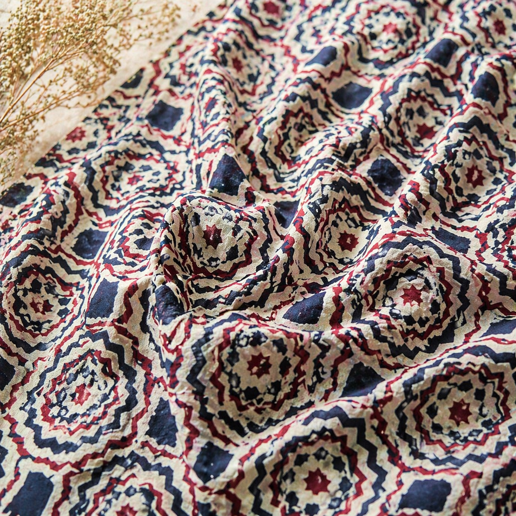 Cotton Geometric Mandala Print Top for Women | Plus Size 3XL 4XL | Zero+1