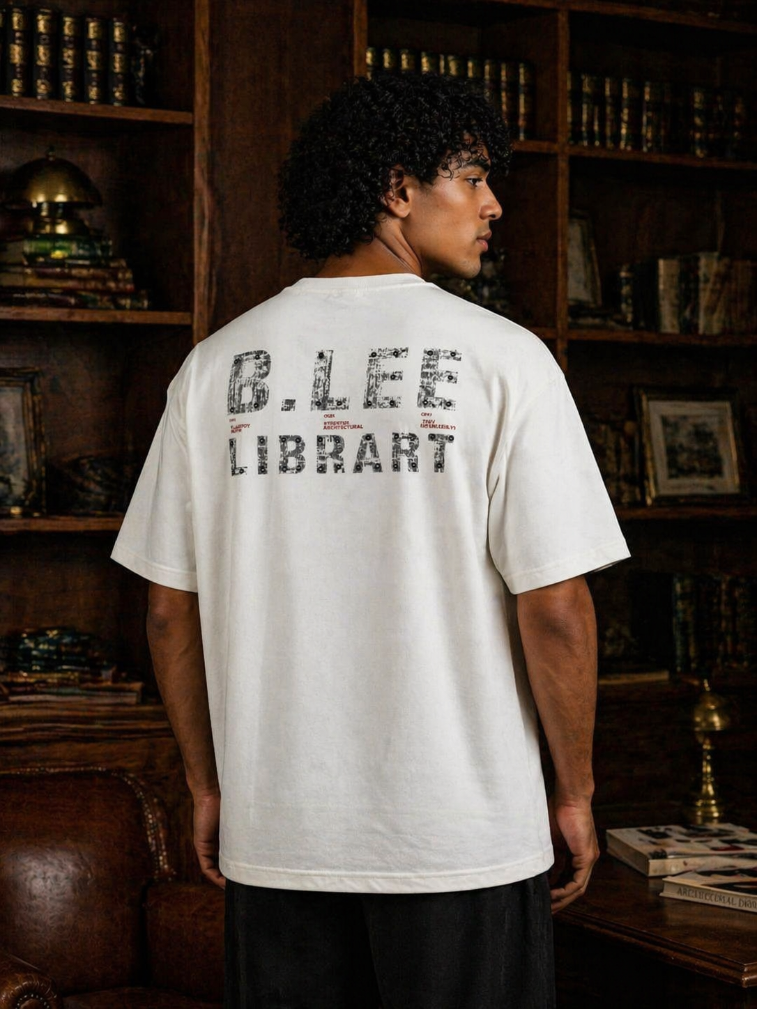 Men's HAROLD Slogan Print Oversized T-Shirt | Diamond Fine Knits | Lemon8