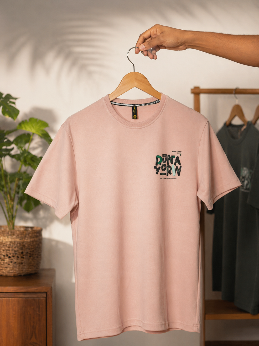 Men's Oversized Back Print Drop-Shoulder T-Shirt | Loopnet Fabric | Lemon8