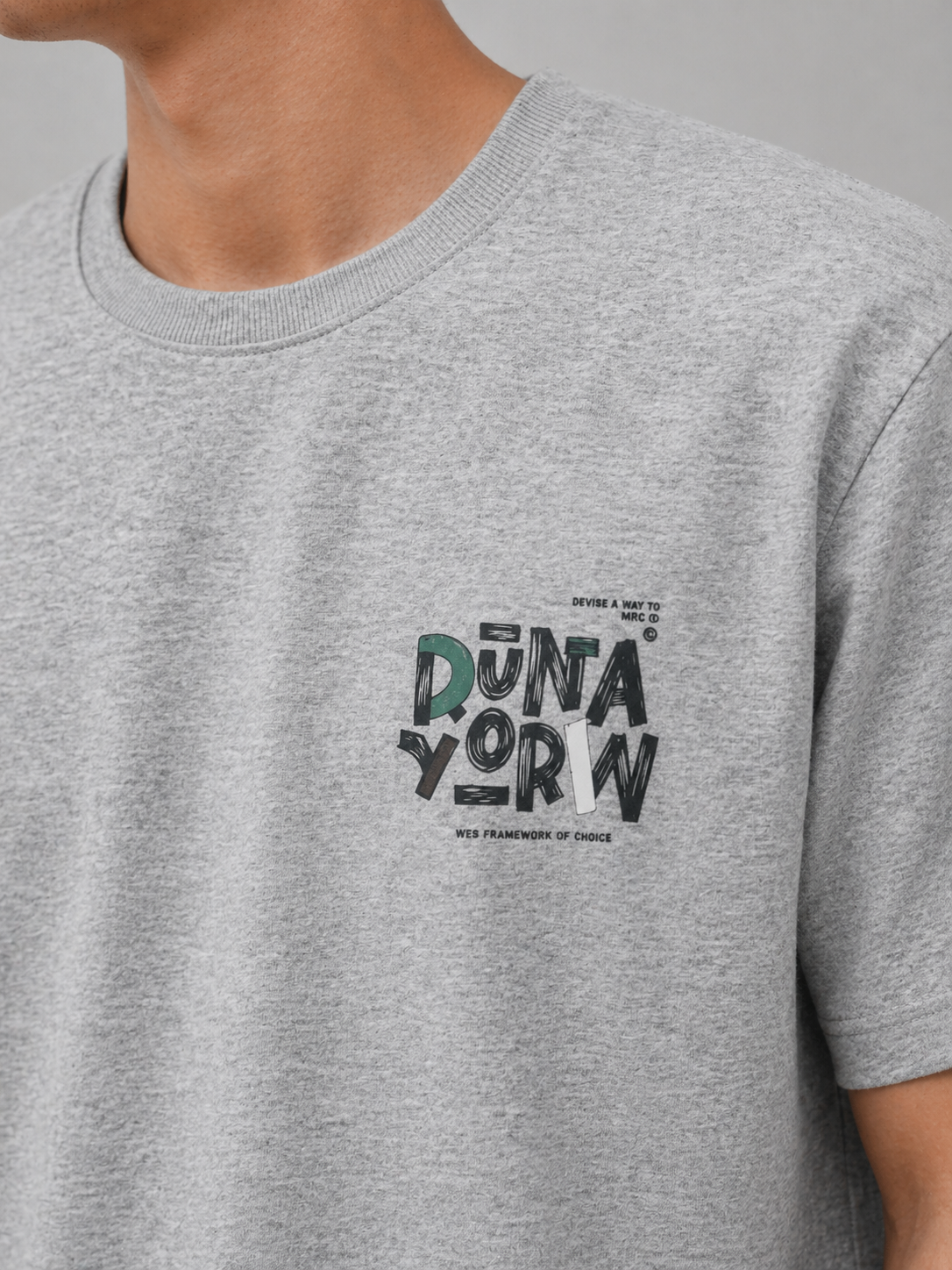 Men's Oversized Back Print Drop-Shoulder T-Shirt | Loopnet Fabric | Lemon8