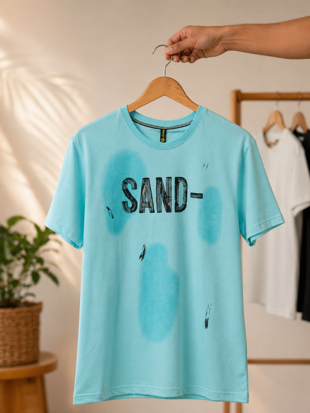 Men's French Slogan Print Oversized T-Shirt | Loopnet Fabric | Lemon8