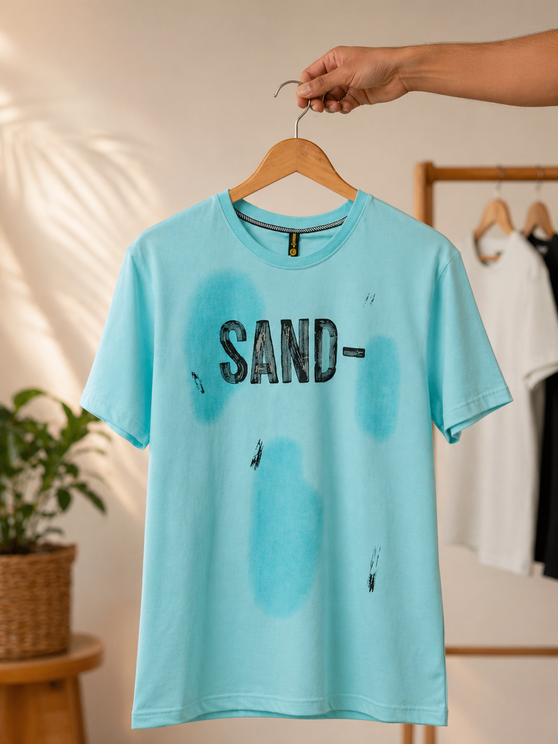 Men's French Slogan Print Oversized T-Shirt | Loopnet Fabric | Lemon8
