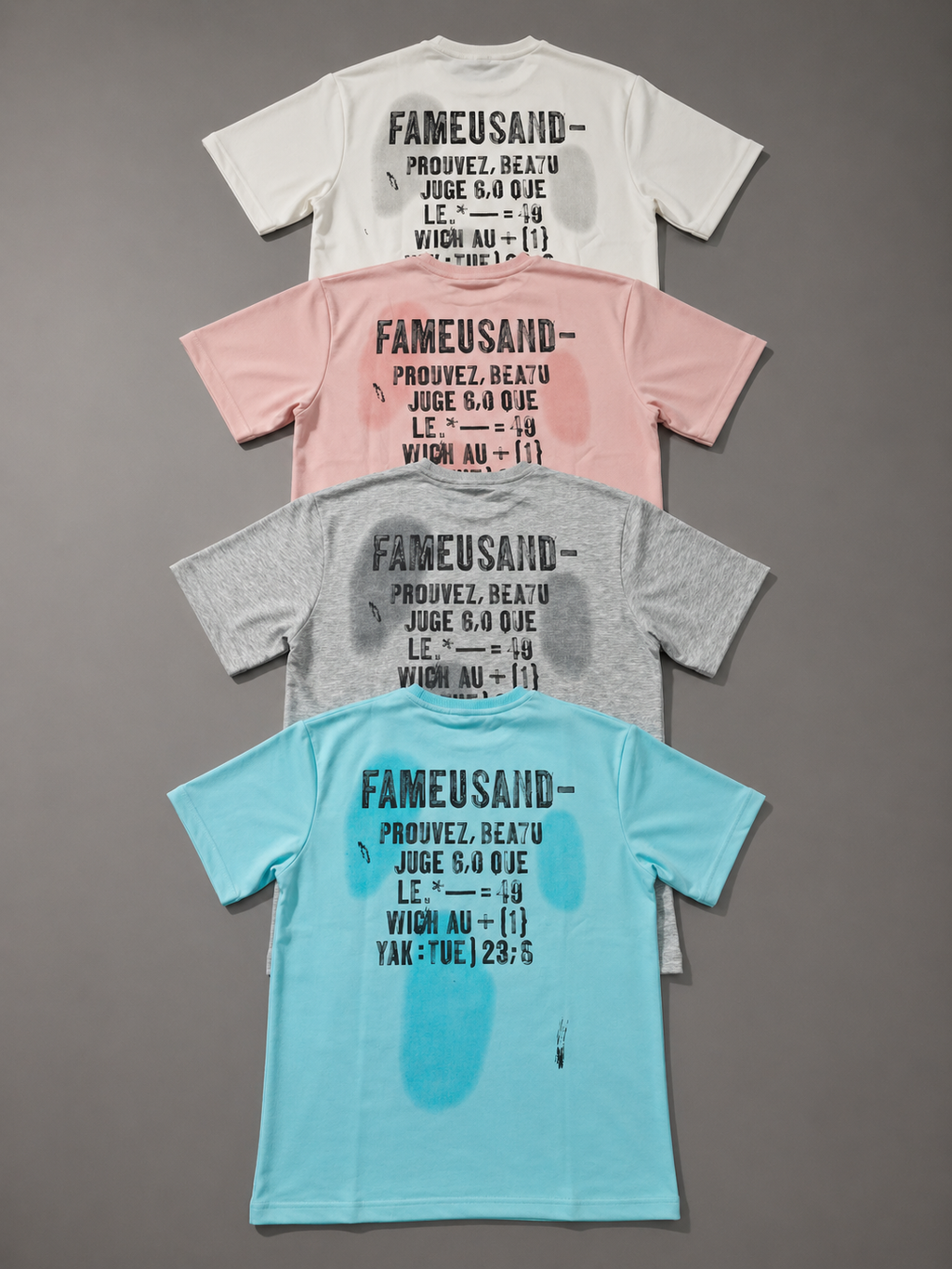 Men's French Slogan Print Oversized T-Shirt | Loopnet Fabric | Lemon8