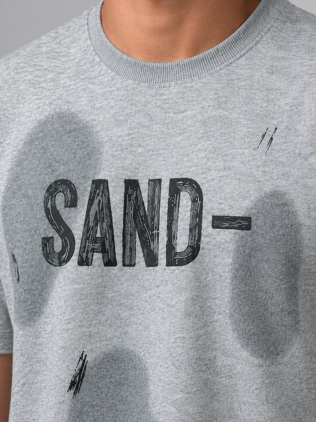 Men's French Slogan Print Oversized T-Shirt | Loopnet Fabric | Lemon8