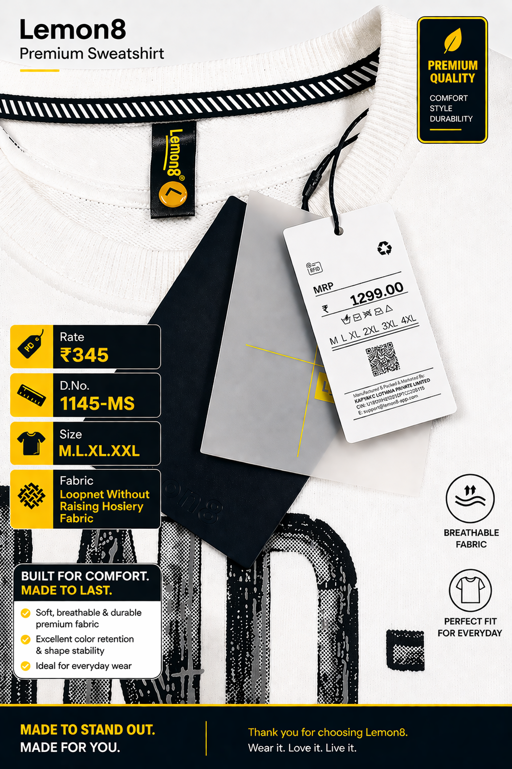 Men's French Slogan Print Oversized T-Shirt | Loopnet Fabric | Lemon8