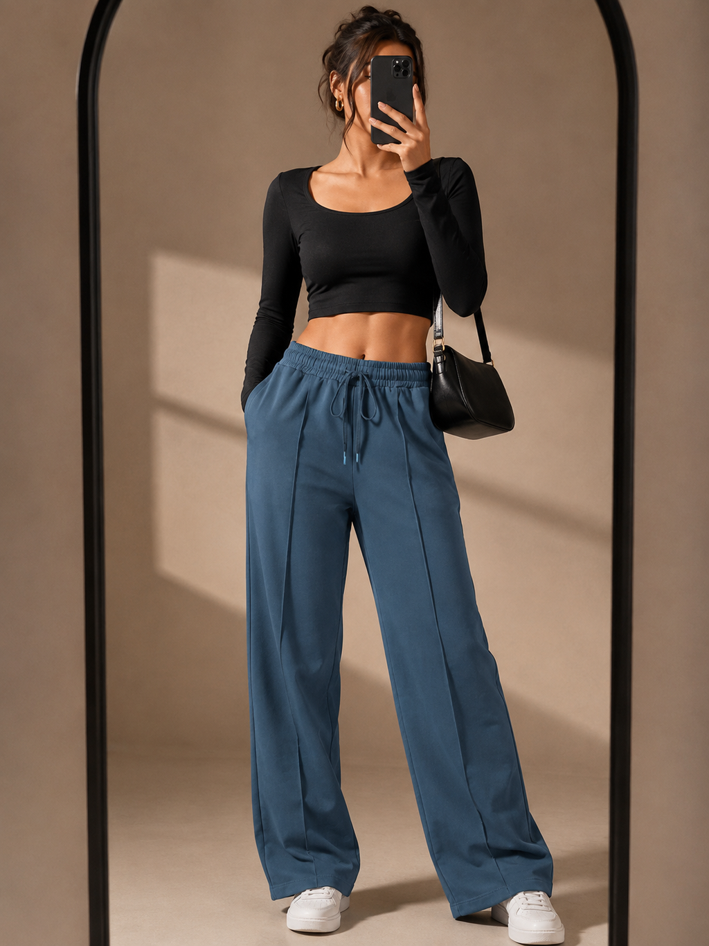 Women's Wide-Leg Palazzo Pants with Drawstring Waist | Miss Kapachi