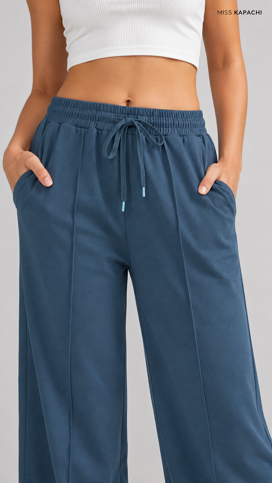 Women's Wide-Leg Palazzo Pants with Drawstring Waist | Miss Kapachi