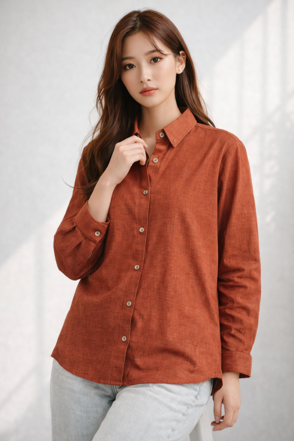 Women's Imported Plain Stripe Full Sleeve Shirt – Relaxed Fit | Miss Kapachi