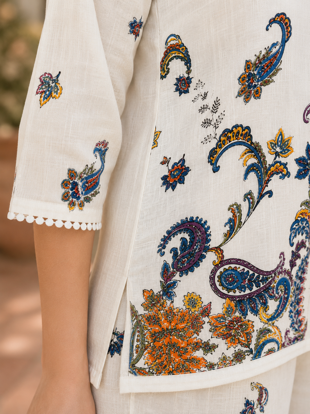 Floral Embroidered Co-Ord Set for Women | Chikankari Top & Palazzo Pants | Miss Kapachi