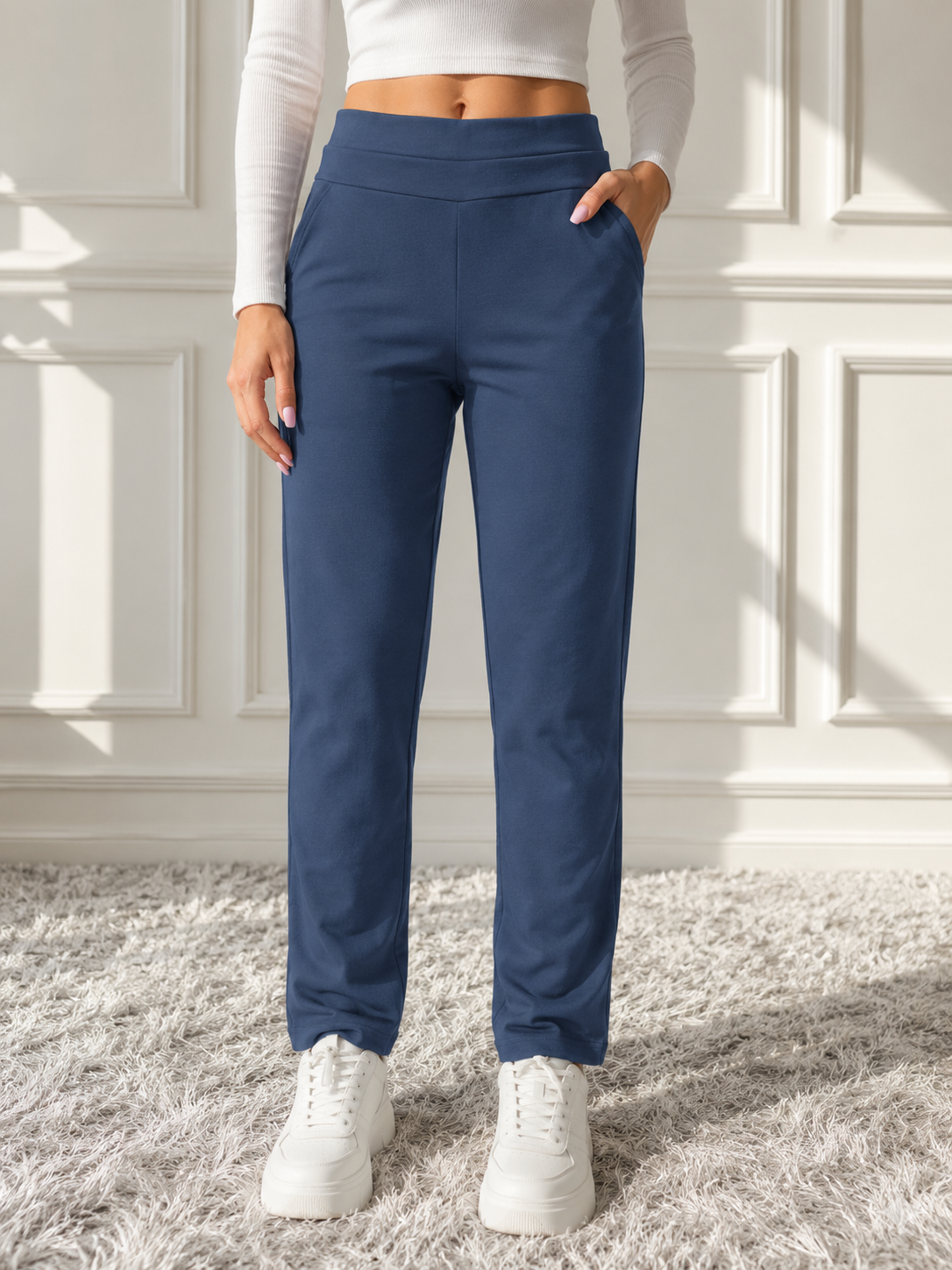 Zueric Low Waist Slim Fit Trousers | Tapered Ankle Pants | Miss Kapachi