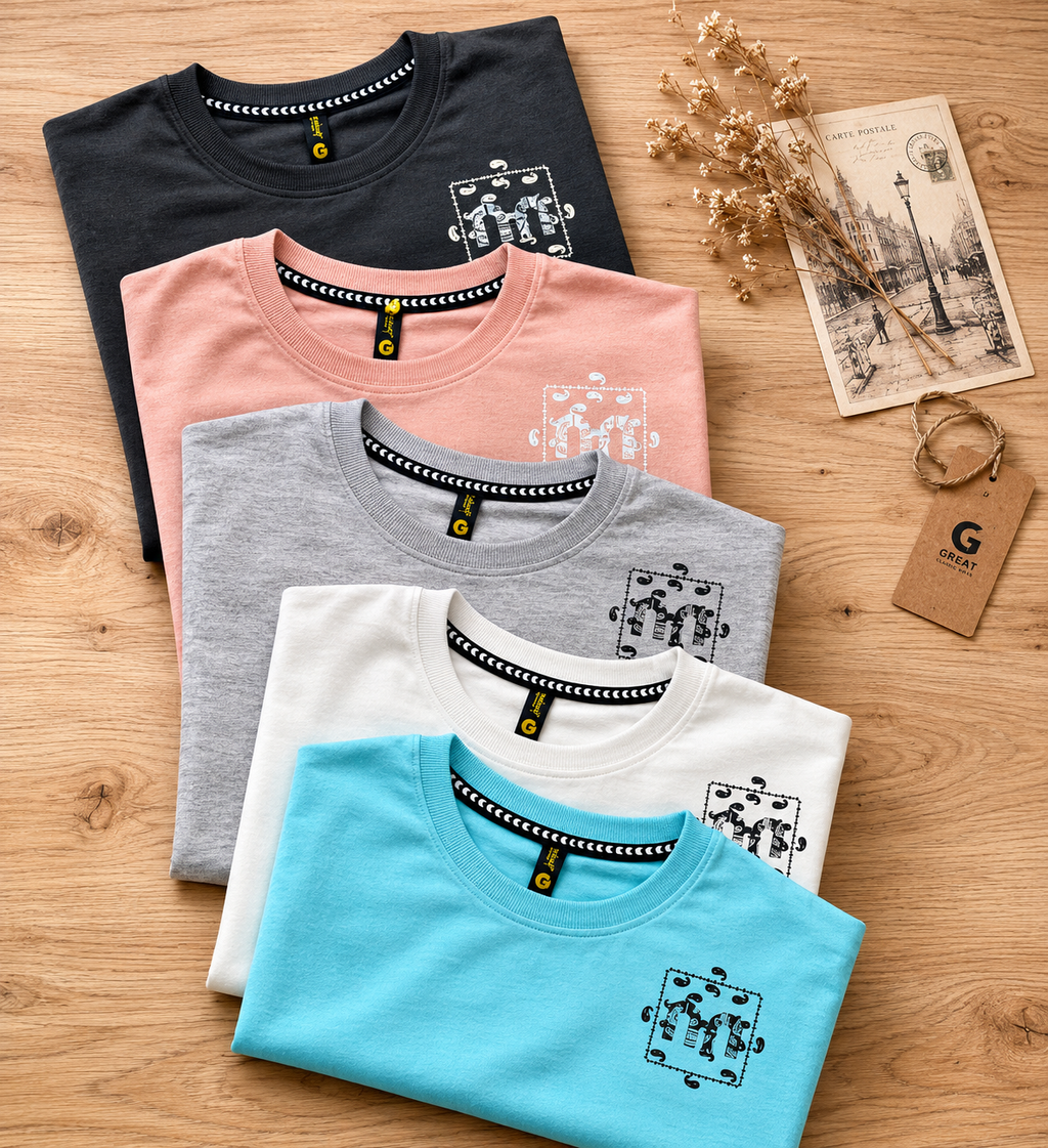 Men's Graphic Print Round Neck T-Shirt | Imported Loopnet | Lemon8